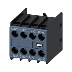 Mostrar detalles de BLOQUE DE CONTACTOS AUXILIARES FRONTAL PARA 3RH2140 3NA+1NC Imagen de BLOQUE DE CONTACTOS AUXILIARES FRONTAL PARA 3RH2140 3NA+1NC