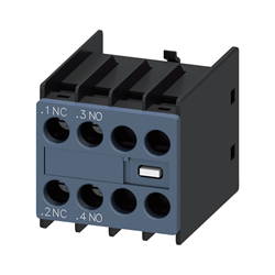 Mostrar detalles de BLOQUE DE CONTACTOS AUXILIARES FRONTAL PARA 3RT2, 3RH2 1NA+1NC Imagen de BLOQUE DE CONTACTOS AUXILIARES FRONTAL PARA 3RT2, 3RH2 1NA+1NC