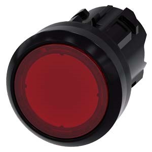 Imagen de BOTON PULSADOR ILUMINADO ROJO 22MM PLASTICO