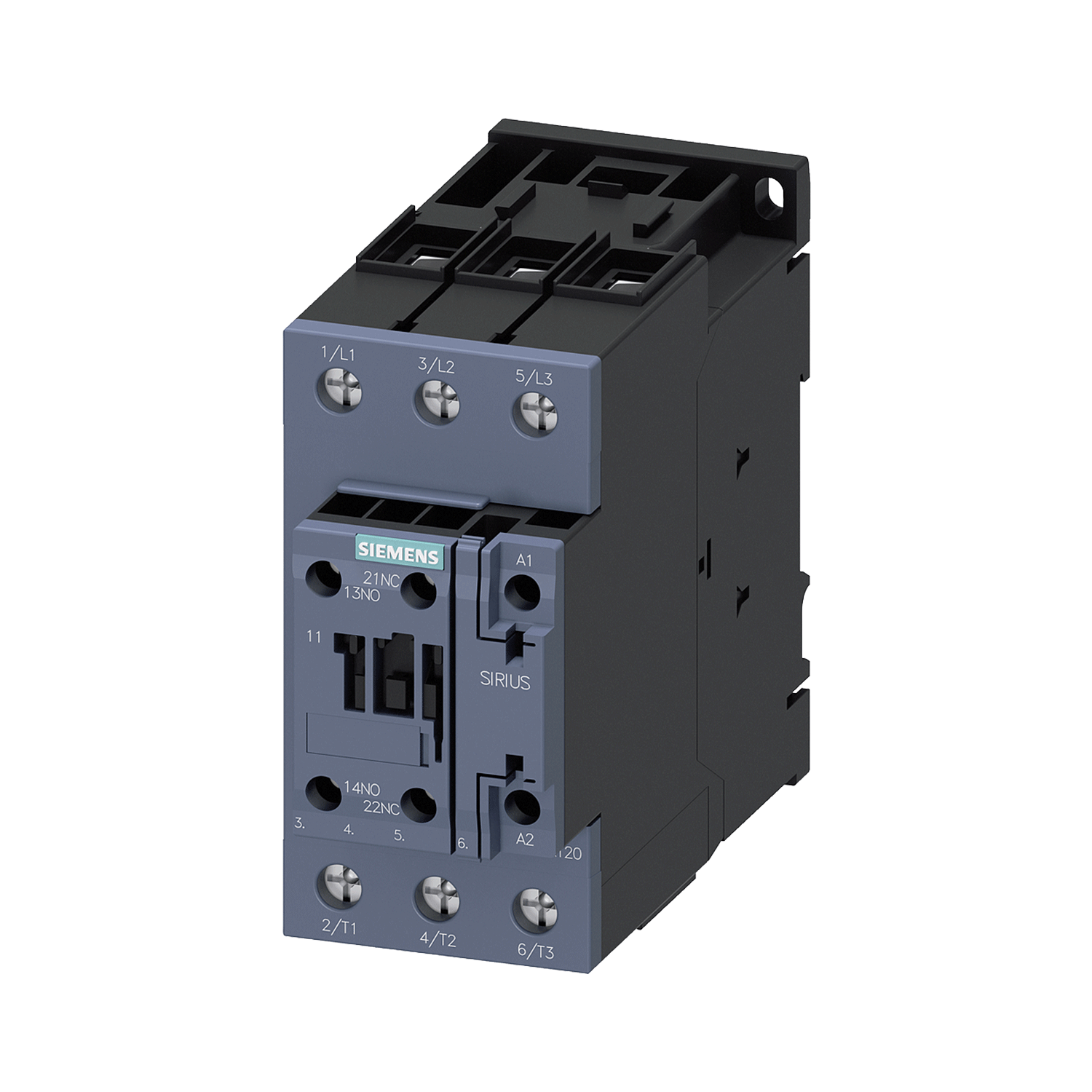 Imagen de CONTACTOR SIRIUS 3RT2038 S2 25HP 230V, 50HP 460V, 80A BOBINA 20...33V AC/DC 1NA+1NC