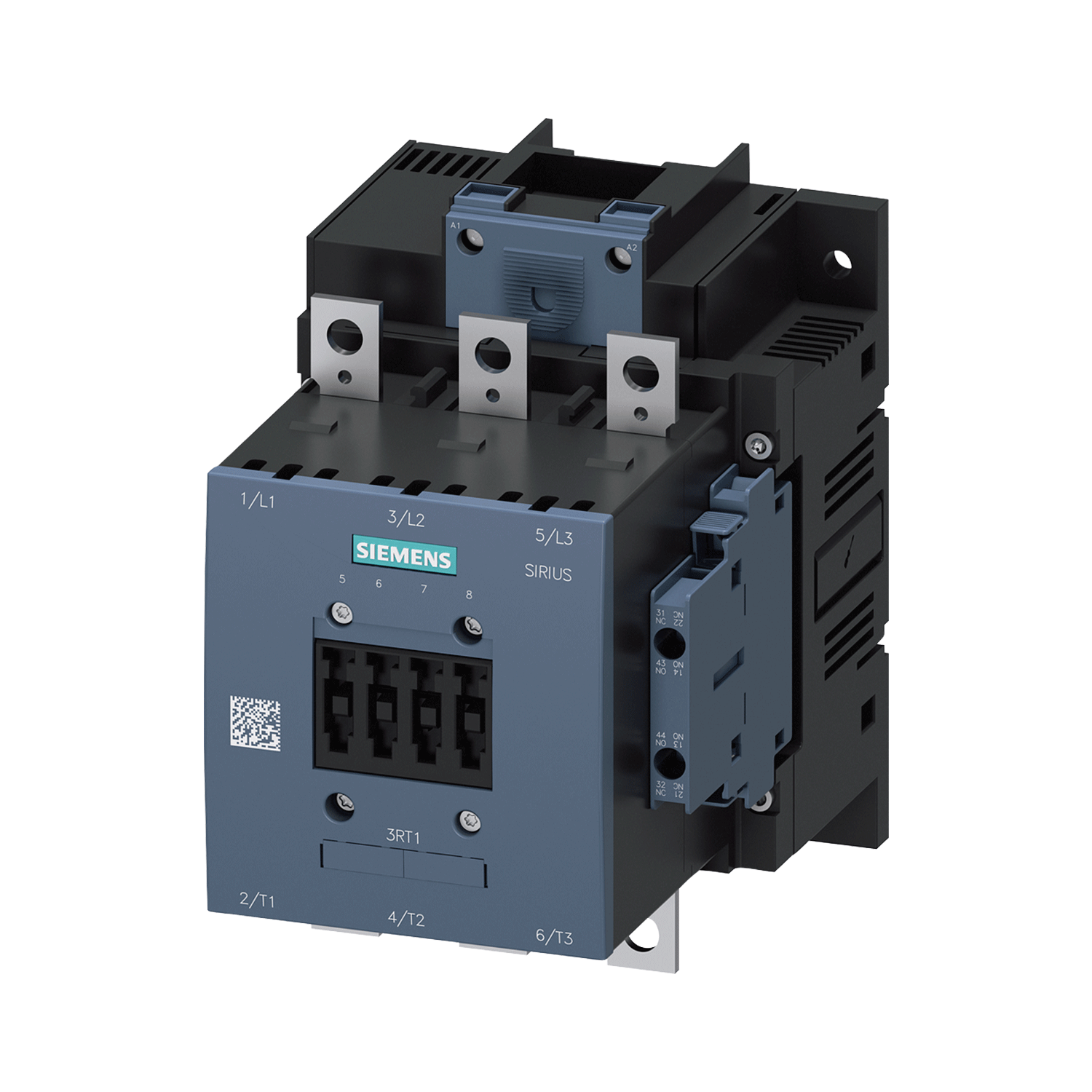 Imagen de CONTACTOR SIRIUS 3RT1056 S6 60HP 220V, 125HP 440V, 185A BOBINA 440V AC 2NA+2NC