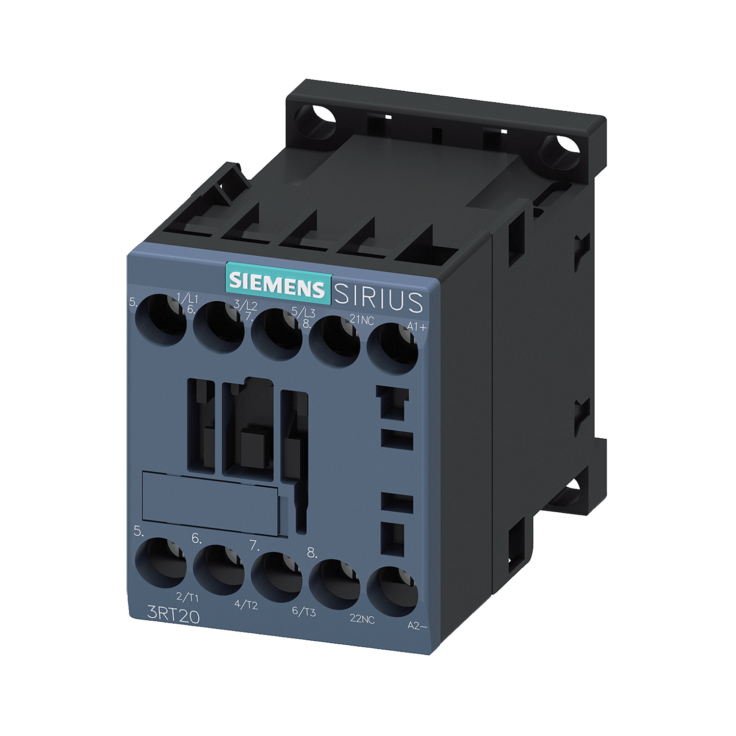 Imagen de CONTACTOR SIRIUS 3RT2017 S00 3HP 220V, 7.5HP 440V, 12A BOBINA 24V DC 1NC