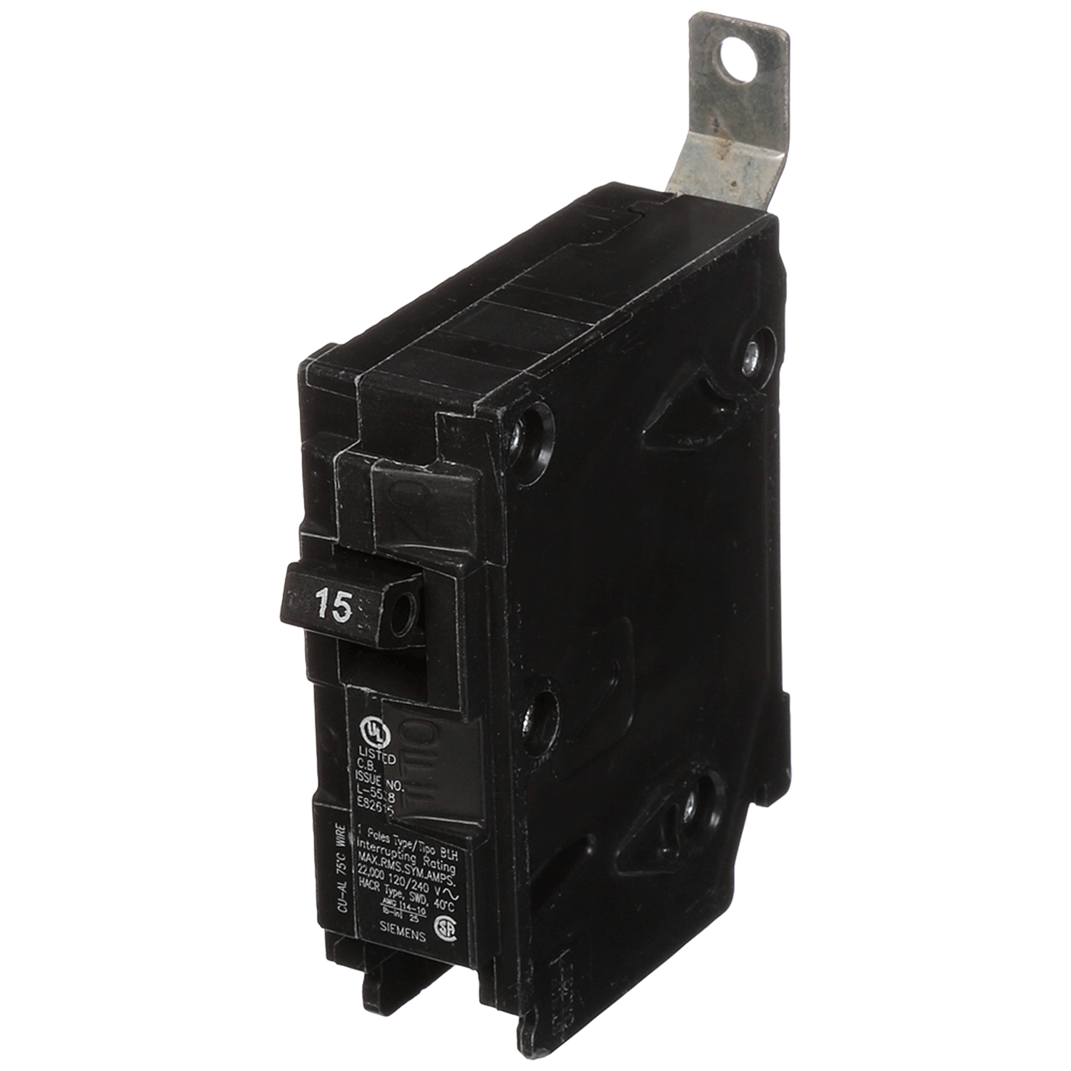 Imagen de PASTILLA INTERRUPTOR BL 1X15A 10KA 120/240V