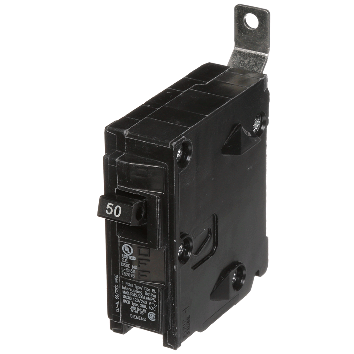 Imagen de PASTILLA INTERRUPTOR BL 1X50A 10KA 120/240V