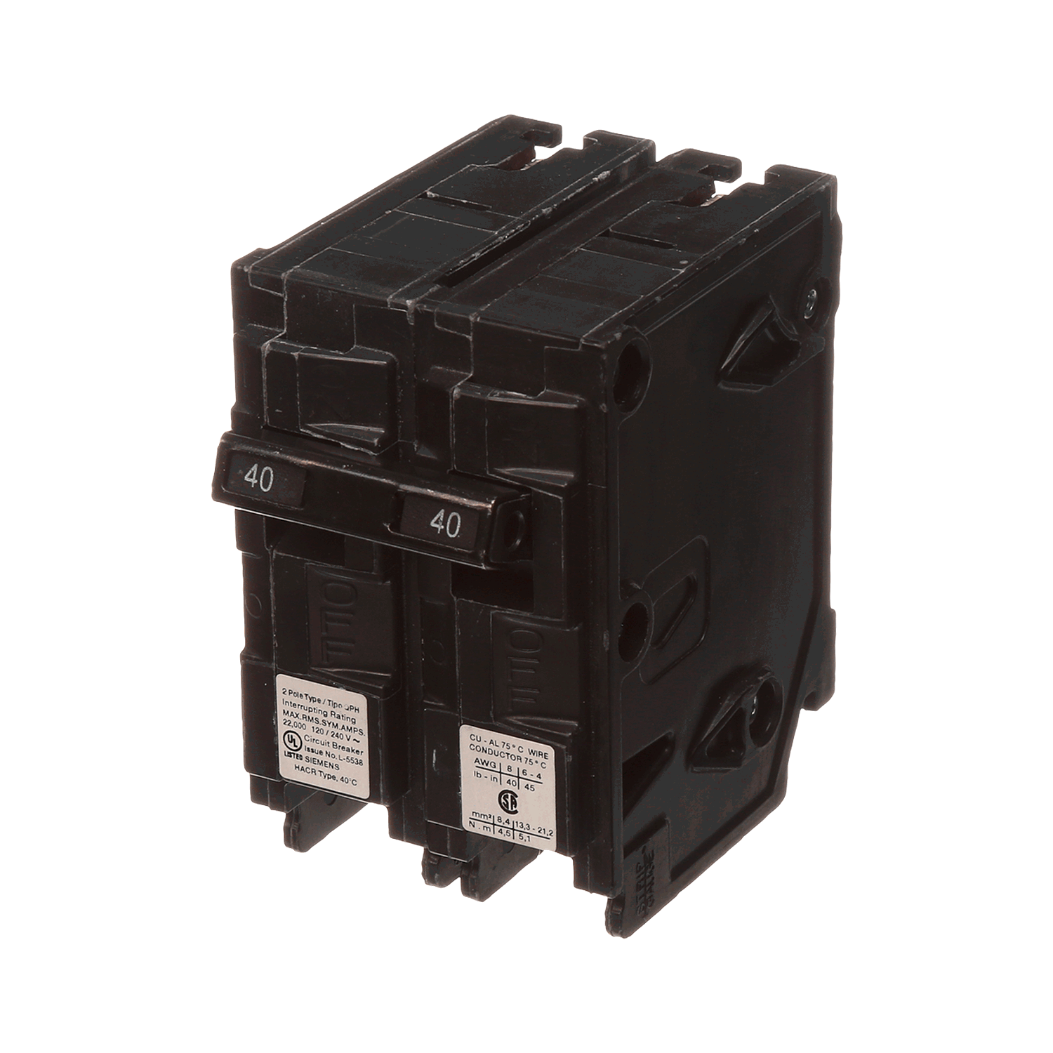 Imagen de PASTILLA INTERRUPTOR QP 2X40A 10KA 120/240V