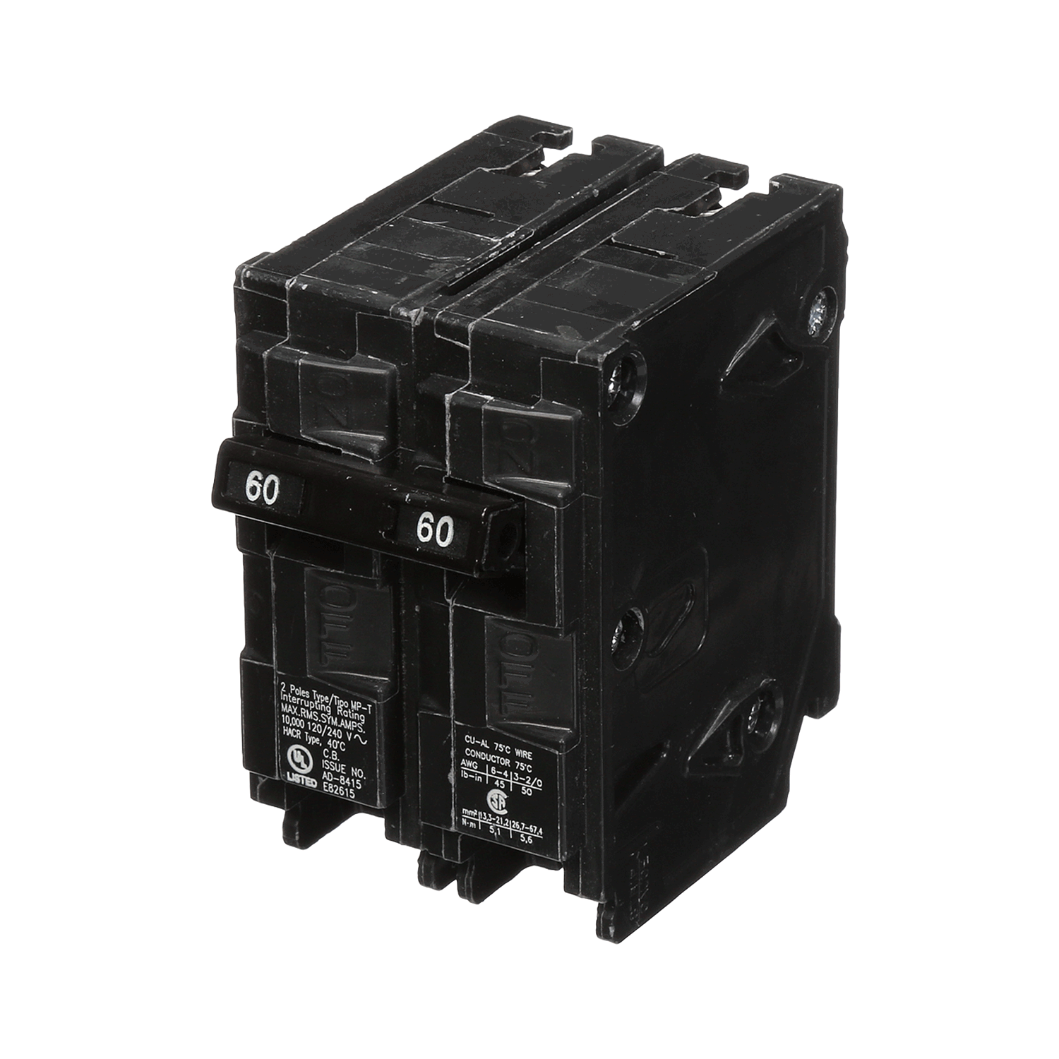 Imagen de PASTILLA INTERRUPTOR QP 2X60A 10KA 120/240V