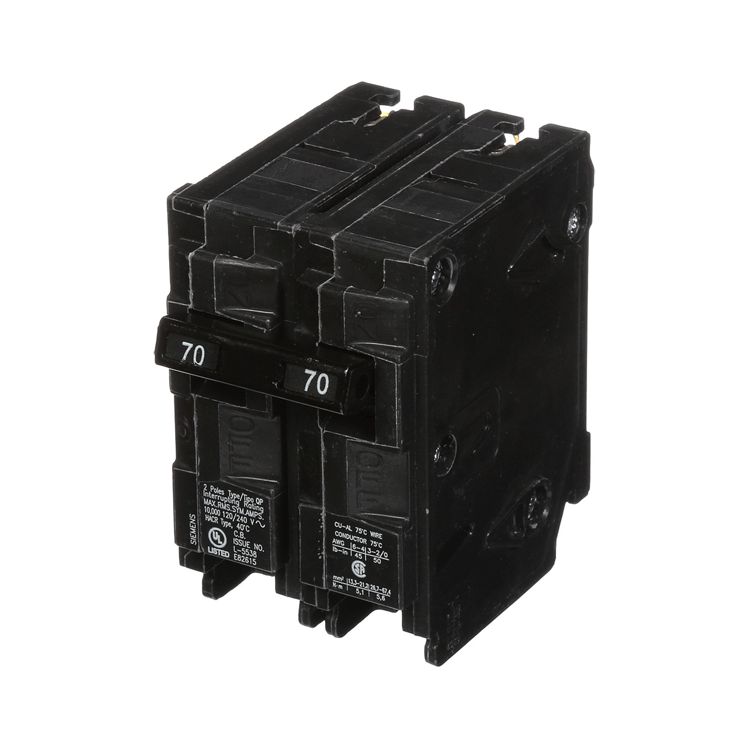 Imagen de PASTILLA INTERRUPTOR QP 2X70A 10KA 120/240V