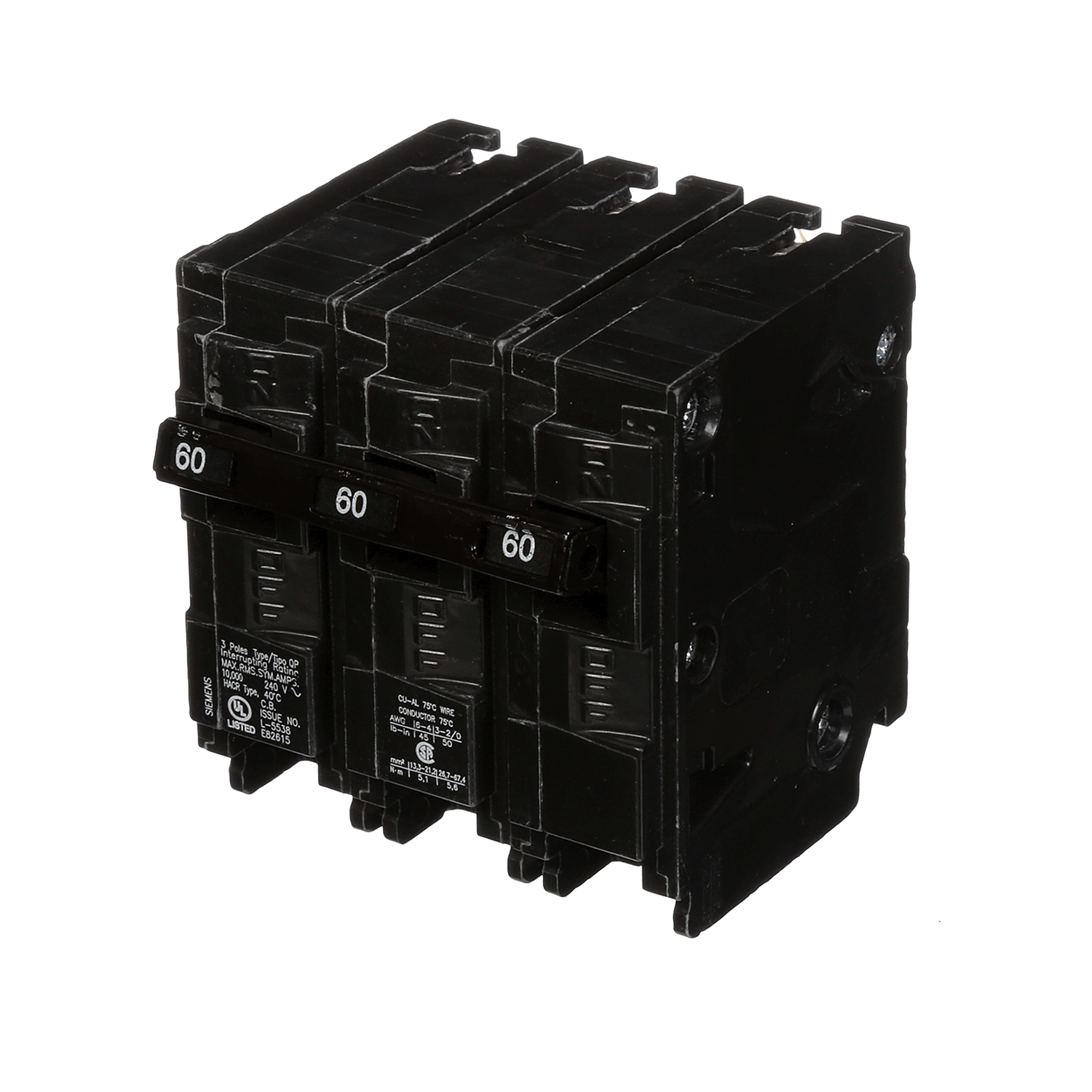 Imagen de PASTILLA INTERRUPTOR QP 3X60A 10KA 120/240V