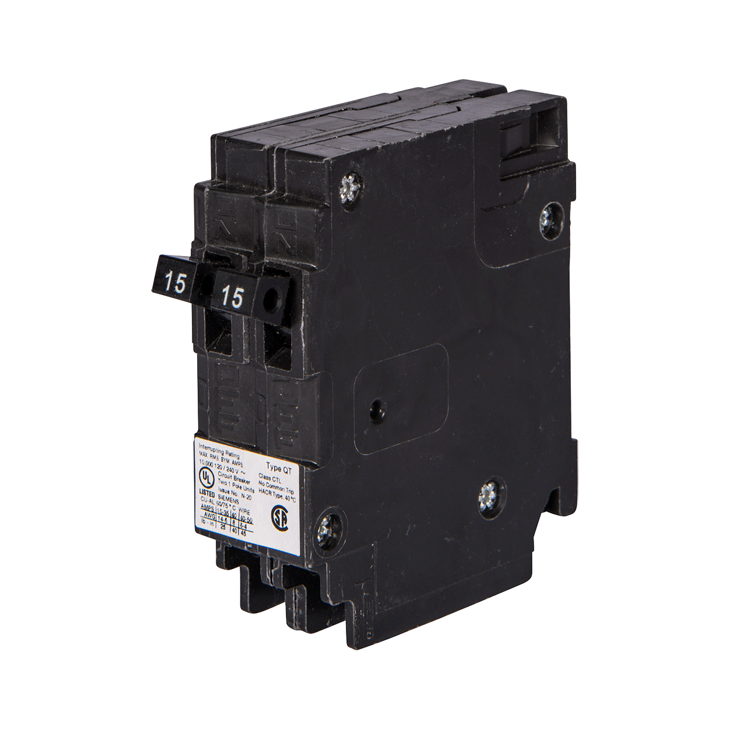 Imagen de PASTILLA INTERRUPTOR QT 1X15-15A 10KA 120/240V