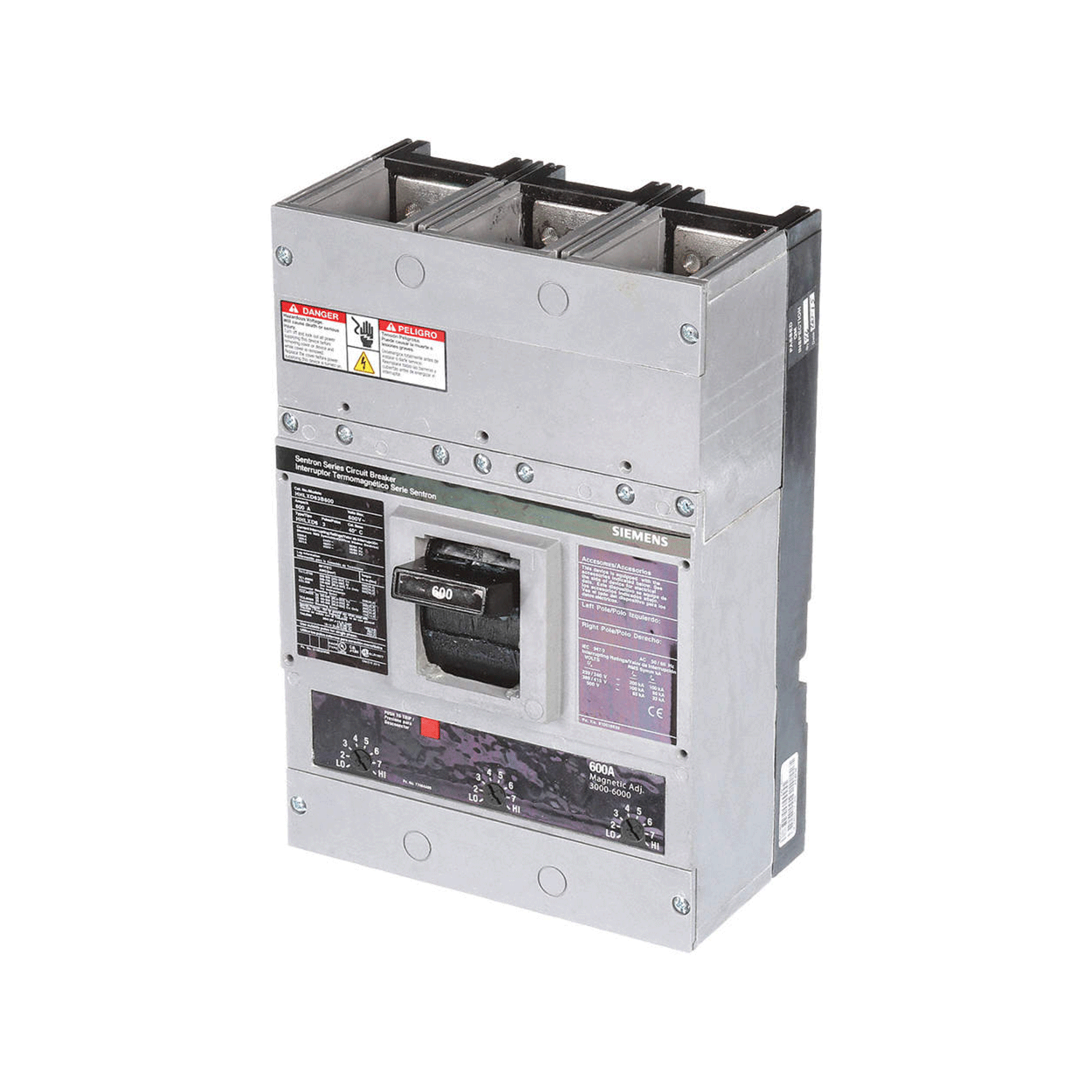 Imagen de INTERRUPTOR HLXD6 3X600A 100KA/240, 65KA/480, 35KA/600V