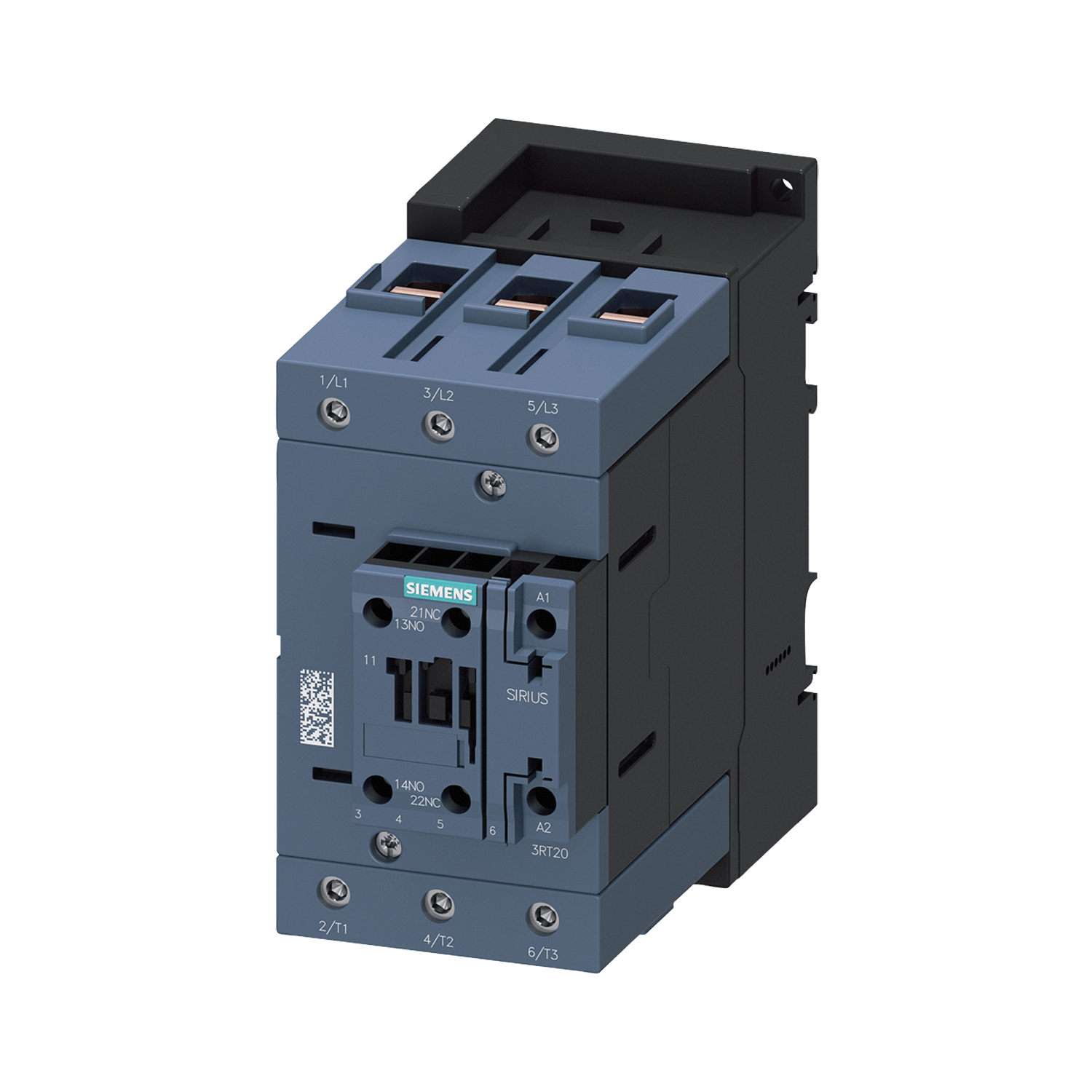 Imagen de CONTACTOR SIRIUS 3RT2045 S3 30HP 220V, 60HP 440V, 80A BOBINA 220V AC 1NA+1NC