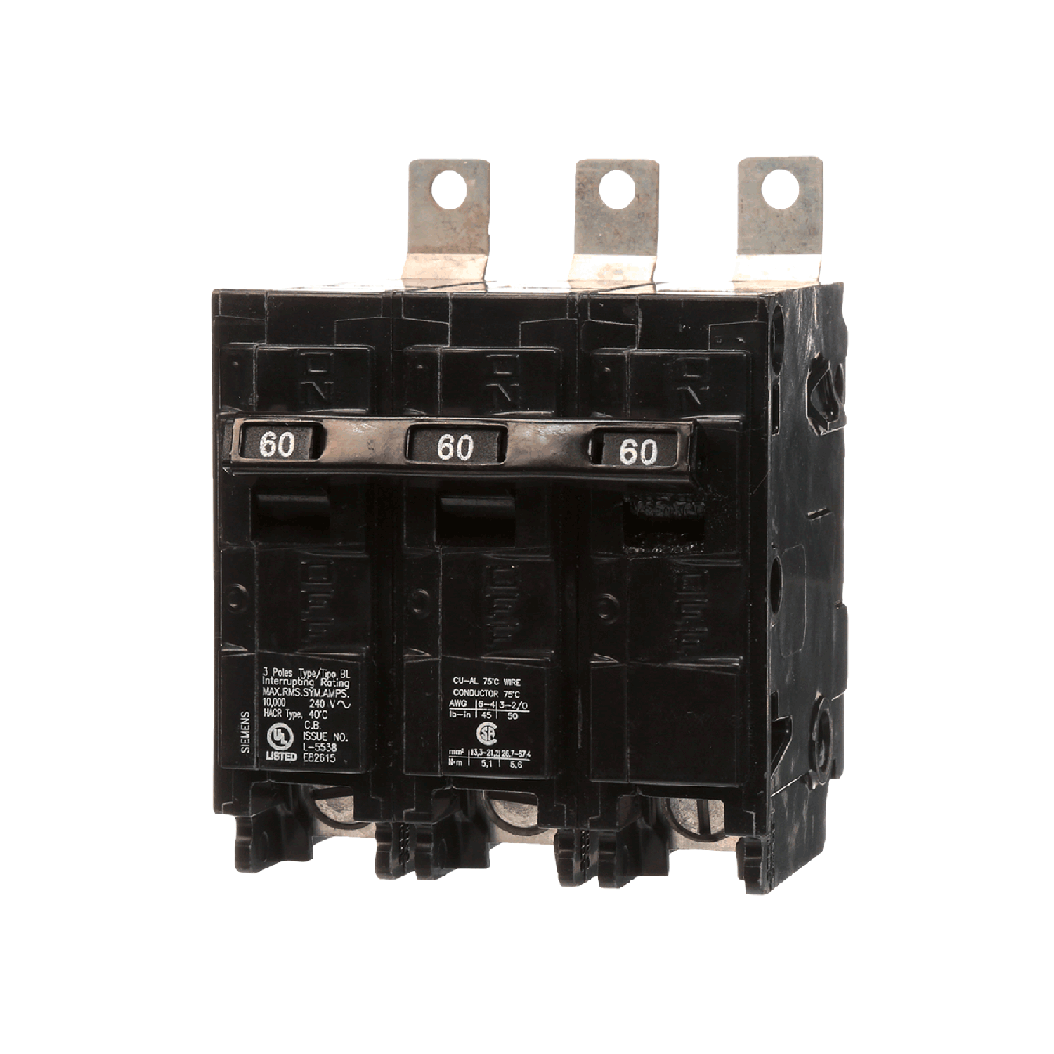 Imagen de PASTILLA INTERRUPTOR BL 3X60A 10KA 120/240V