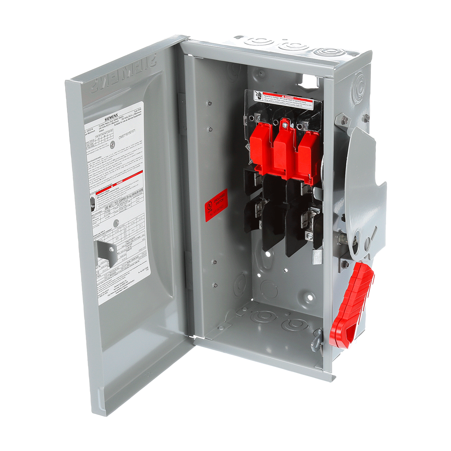 Imagen de INTERRUPTOR DE SEGURIDAD 3 X 200A 600V NEMA 1 S/PORTA FUSIBLE