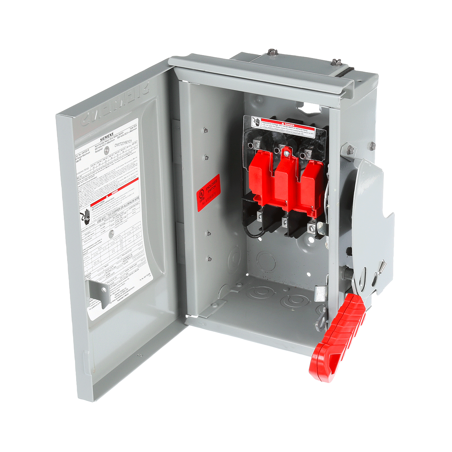 Imagen de INTERRUPTOR DE SEGURIDAD 3 X 100A 600V NEMA 3R S/PORTA FUSIBLE