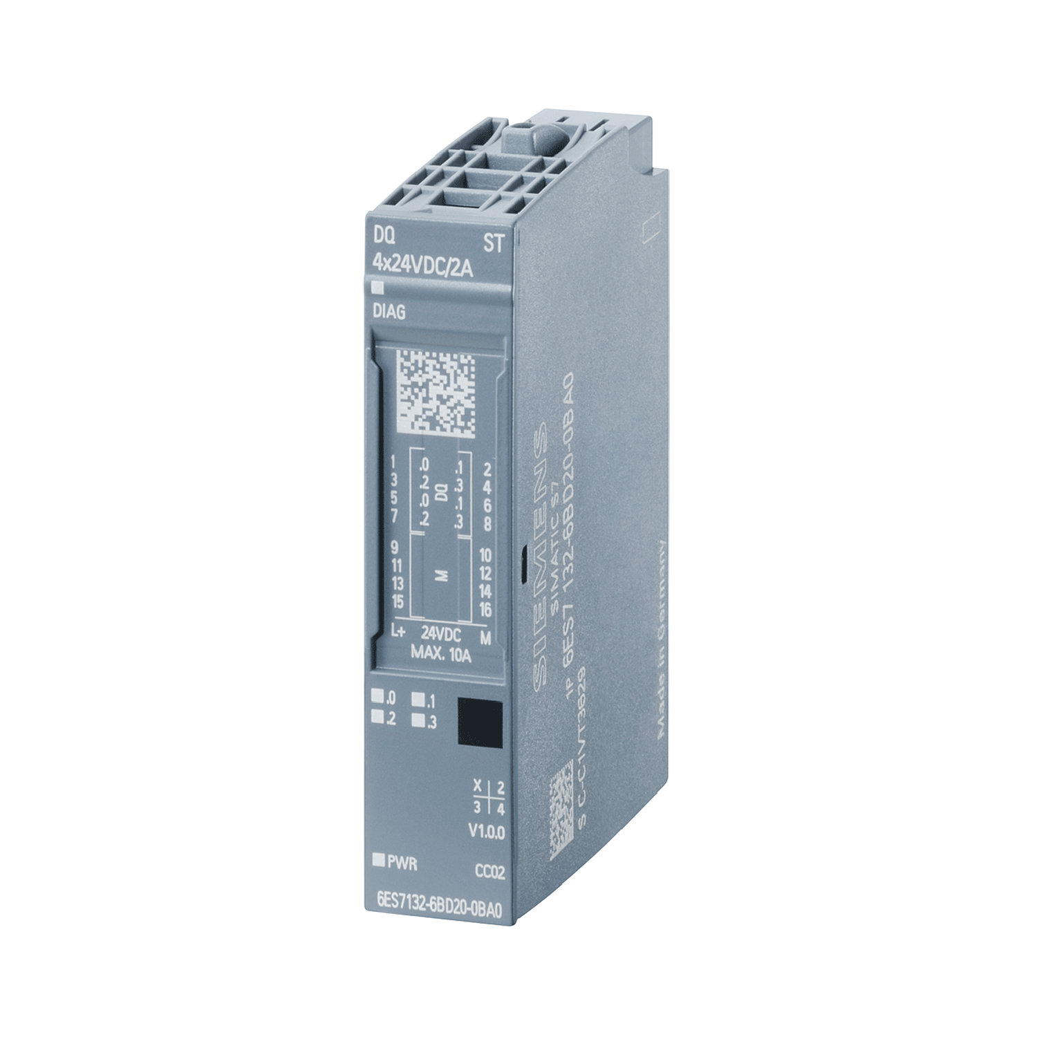 Imagen de MODULO SALIDAS DIGITALES 4X24VDC/2A ST PARA ET200SP