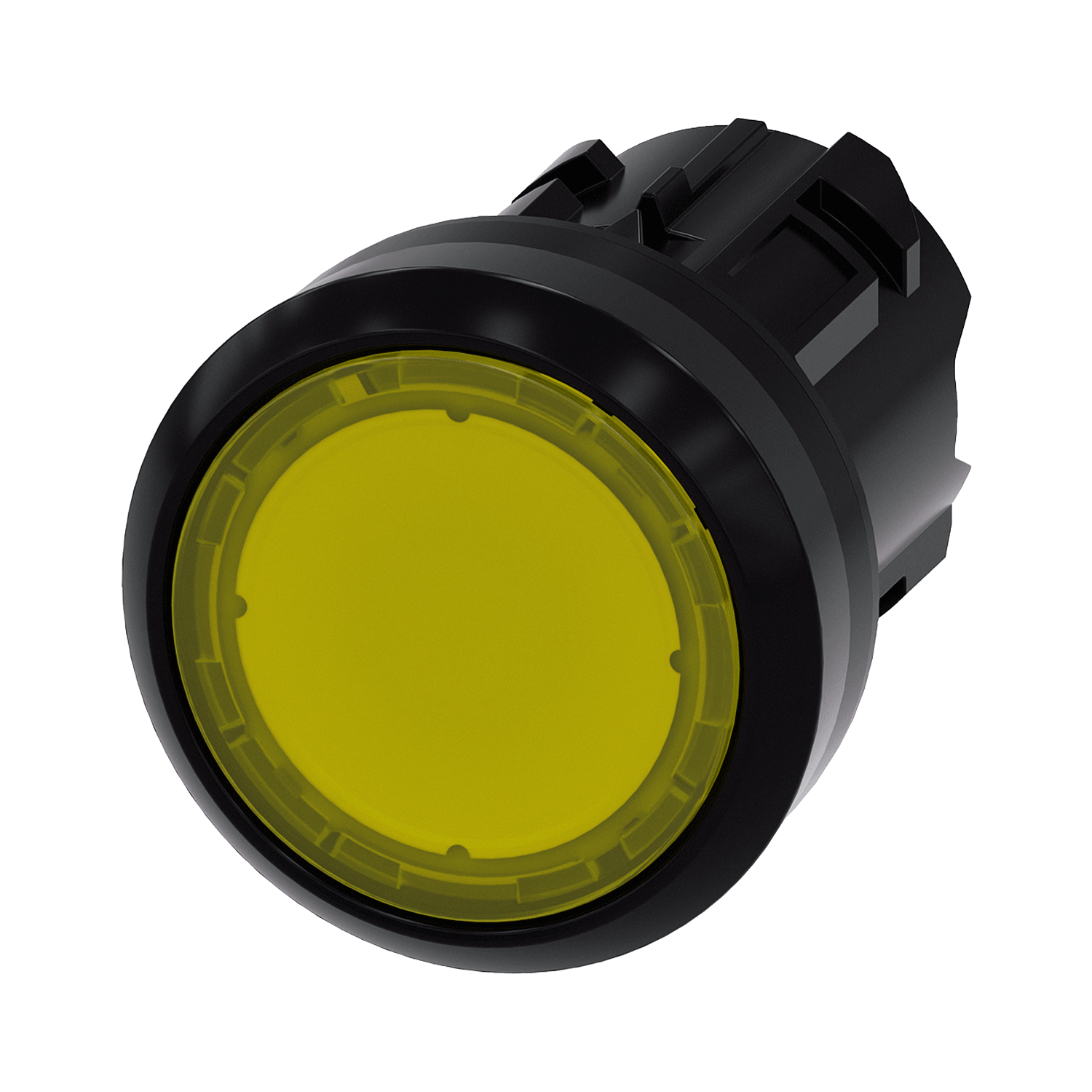 Imagen de BOTON PULSADOR ILUMINADO AMARILLO 22MM PLASTICO