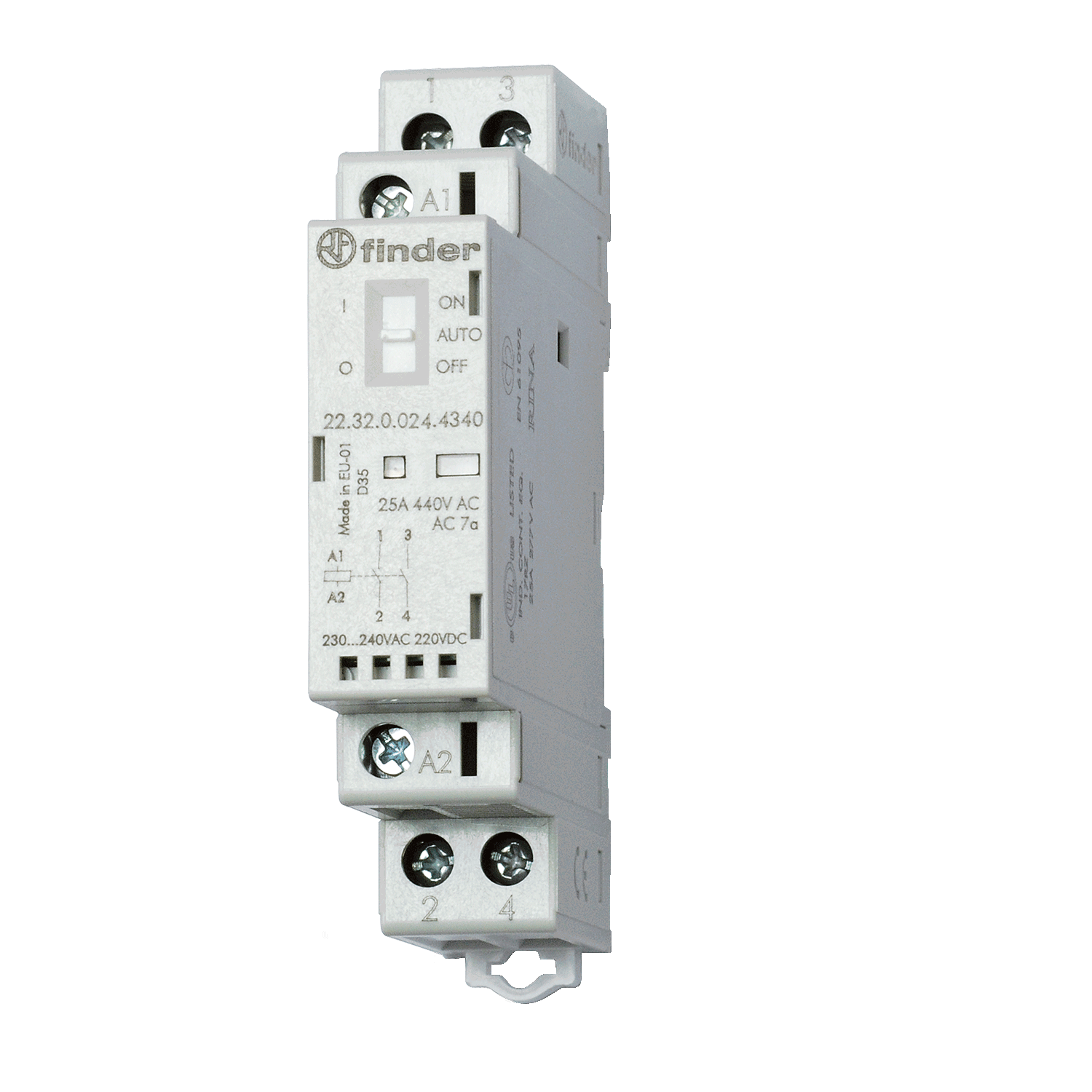 Imagen de CONTACTOR MODULAR (24V AC/DC) 25A 2NA 22.32.0.024.4340