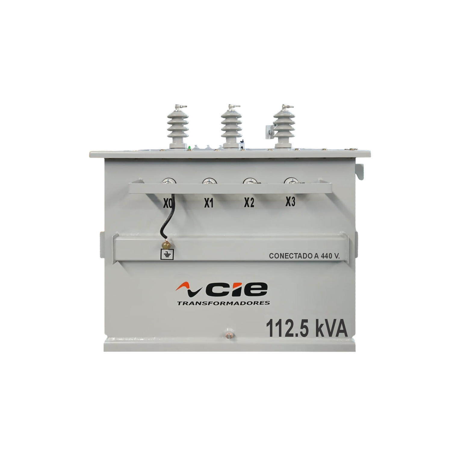 Imagen de TRANSFORMADOR TRIFASICO TIPO POSTE 112.5 KVA 13200 440/254 V DOBLE RELACION MARCA CIE