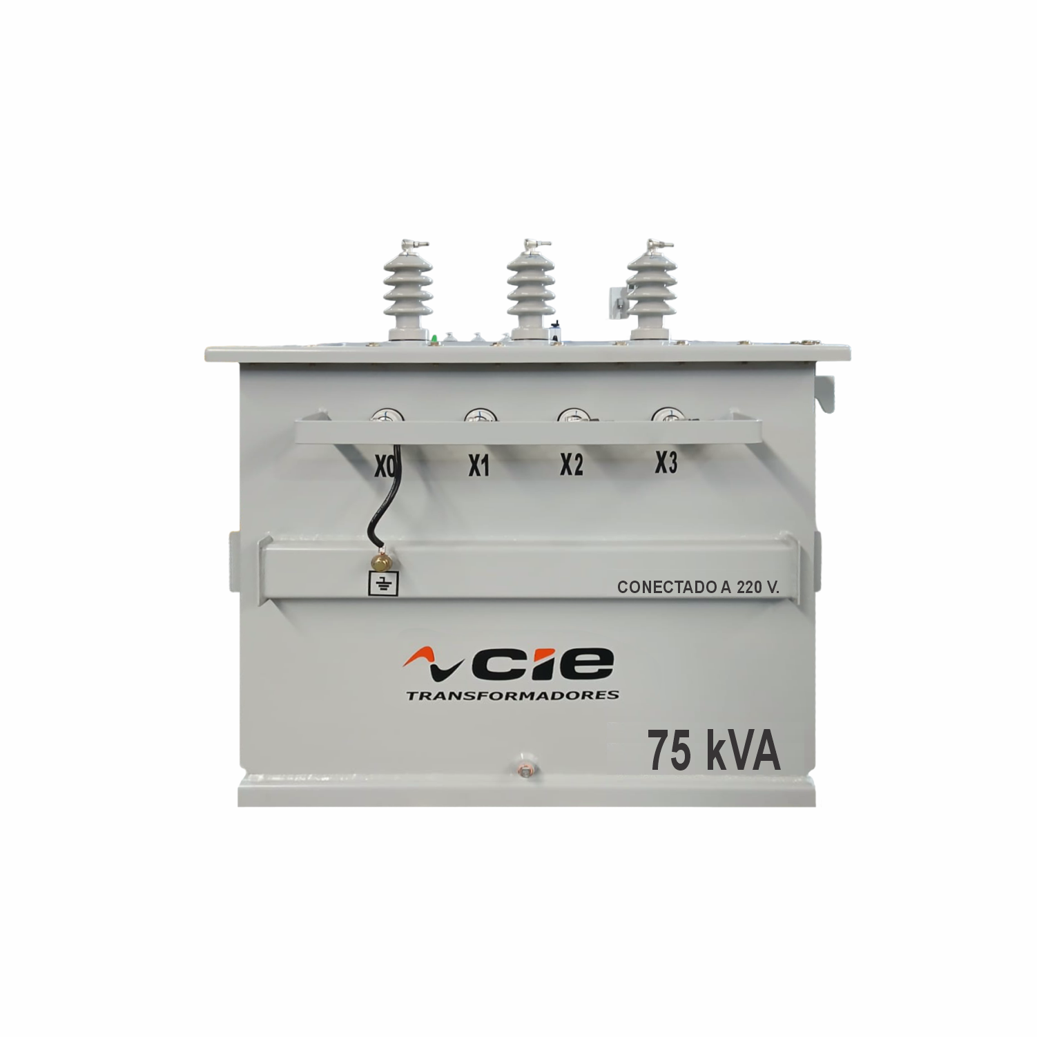 Imagen de TRANSFORMADOR TRIFASICO TIPO POSTE 75 KVA 33000 220/127 V DOBLE RELACION MARCA CIE
